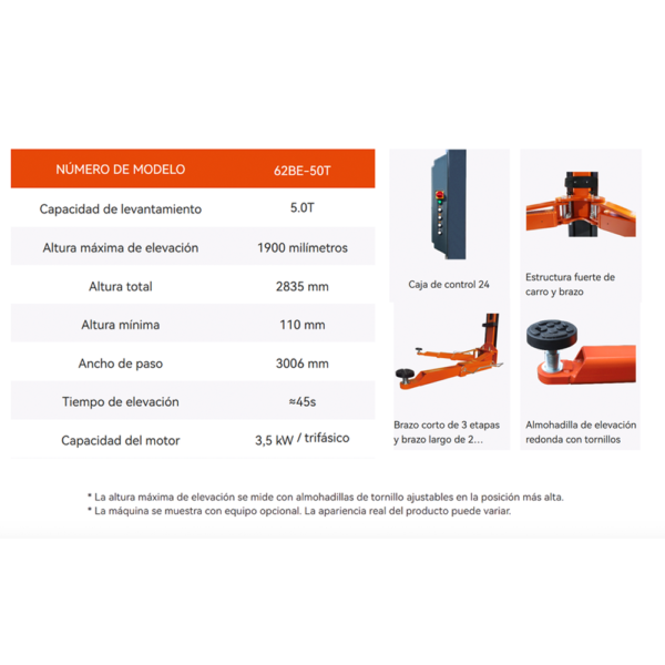 Elevador 2 Columnas 5.0 Ton