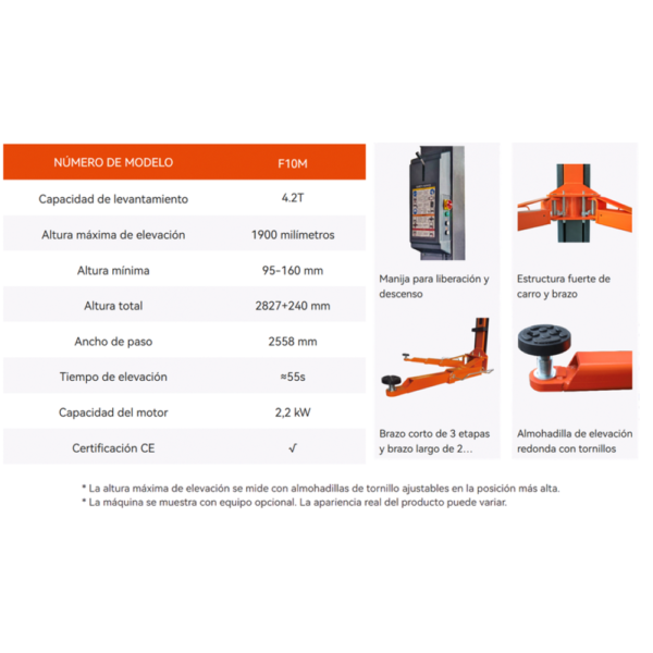 Elevador 2 Columnas 4.2 Ton